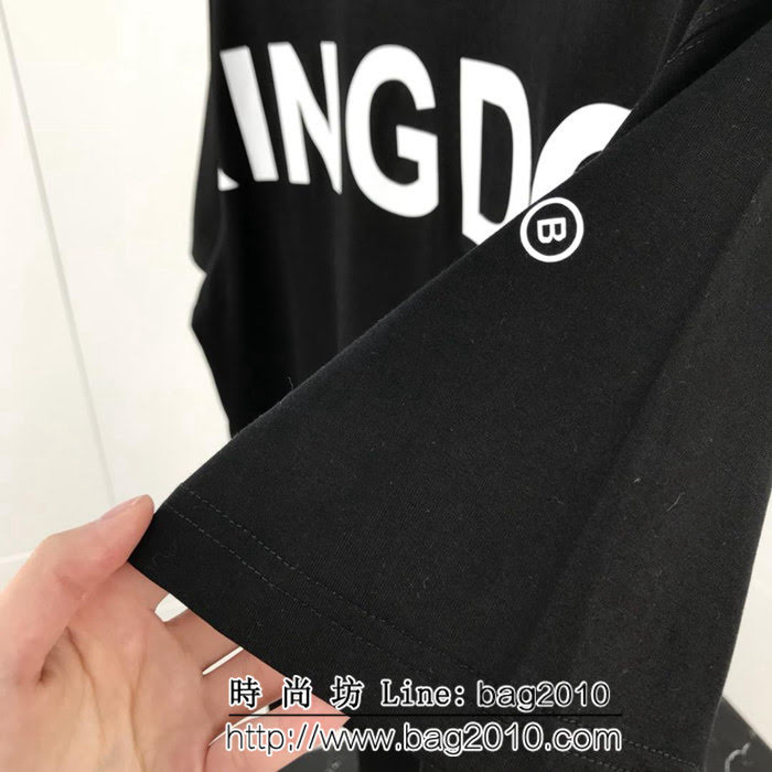 BURBERRY巴寶莉 19ss限量版 kingdom系列 歐洲專櫃同款 白色絲光棉 男款短袖 ydi2181